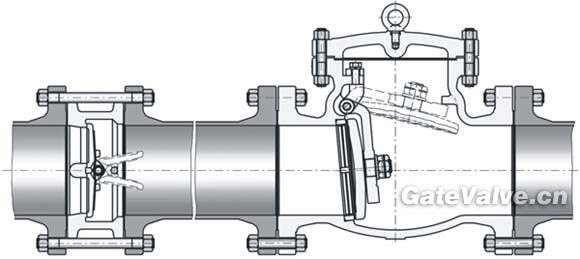 h76型对夹式双瓣蝶形止回阀             